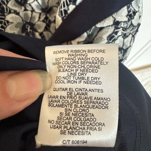 Danny & Nicole Womens Blue Lace Dress With Lining Size 14 NWT Sleeveless‎ sheer - Picture 4 of 16